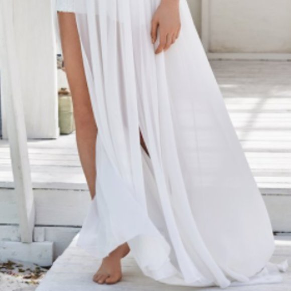 Lillian West Wedding Romper with Sheer Overlay Style 66033 - Picture 3 of 14